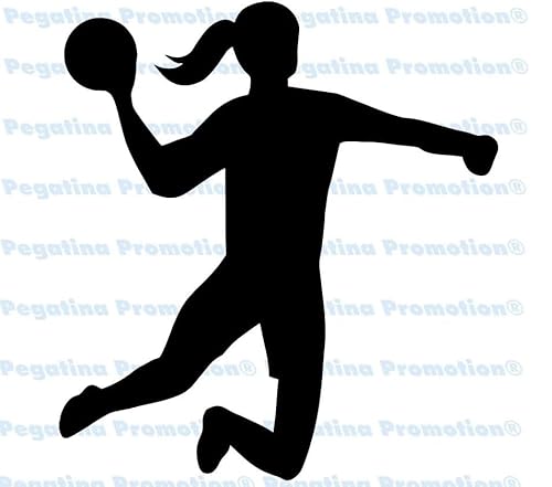 Rakelfix Icon Handballerin Handball Hobby Aufkleber, ca.20 cm breite Hobbys Auto Autoaufkleber Sticker Heckscheibe Lack Vinyl Sport Sportaufkleber Auto-Aufkleber von ® Aufkleber mit Verkleb von Rakelfix