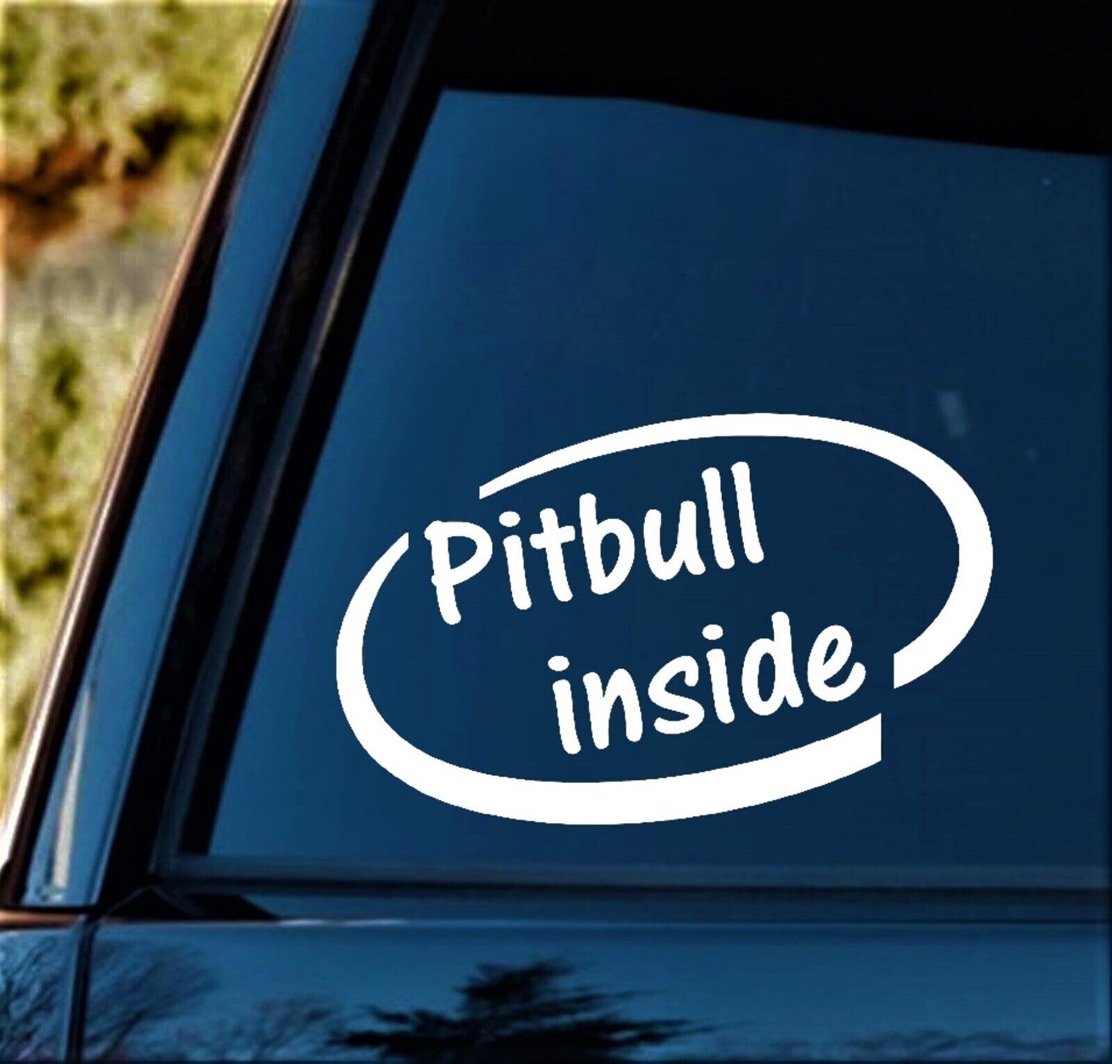 Rakelfix Inside Pitbull Aufkleber Größe/Farbe ANPASSBAR Sticker Autoaufkleber von Rakelfix