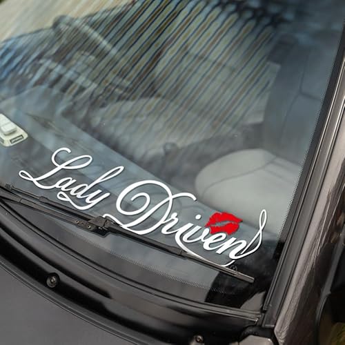 Rakelfix Lady Driven Kussmund Aufkleber JDM Sticker Autoaufkleber Größe/Farbe WÄHLBAR! Windschutzscheibe von Rakelfix