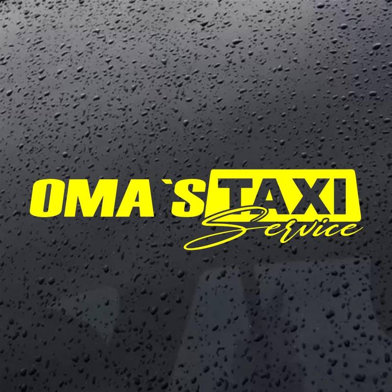 Rakelfix Omas`s Taxi Service Omi Oma Taxi Aufkleber JDM Sticker Autoaufkleber Größe/Farbe WÄHLBAR! Windschutzscheibe von Rakelfix