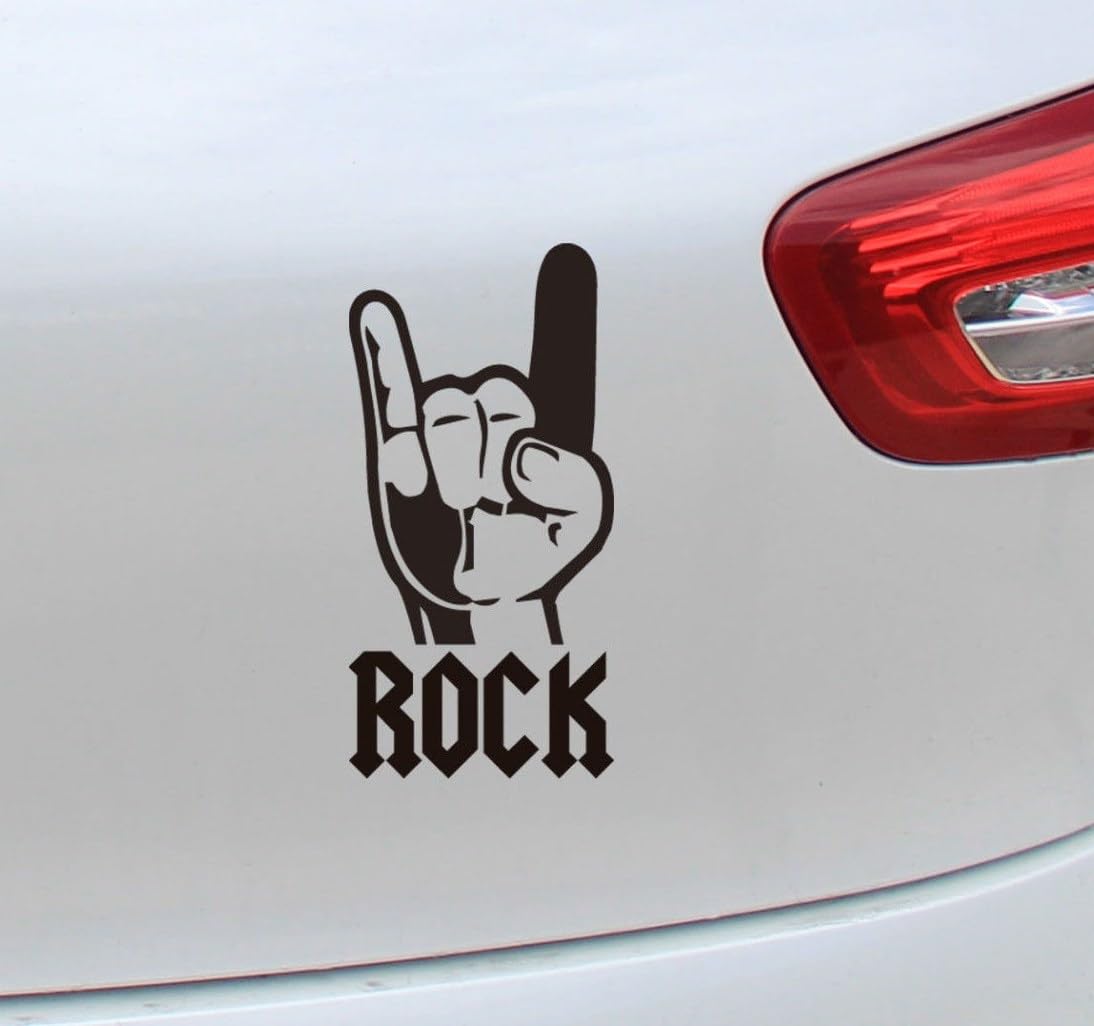 Rakelfix Rock Heavy Metal Head rockhhands Hand Aufkleber Größe/Farbe ANPASSBAR Sticker Autoaufkleber Decal von Rakelfix