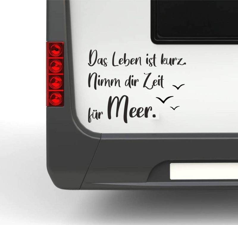 Rakelfix Spruch Typ2 ca 30cm Nimm dir Zeit für Meer mit Möwen Wohnmobil Wohnwagen Aufkleber Womi Wowa von Rakelfix