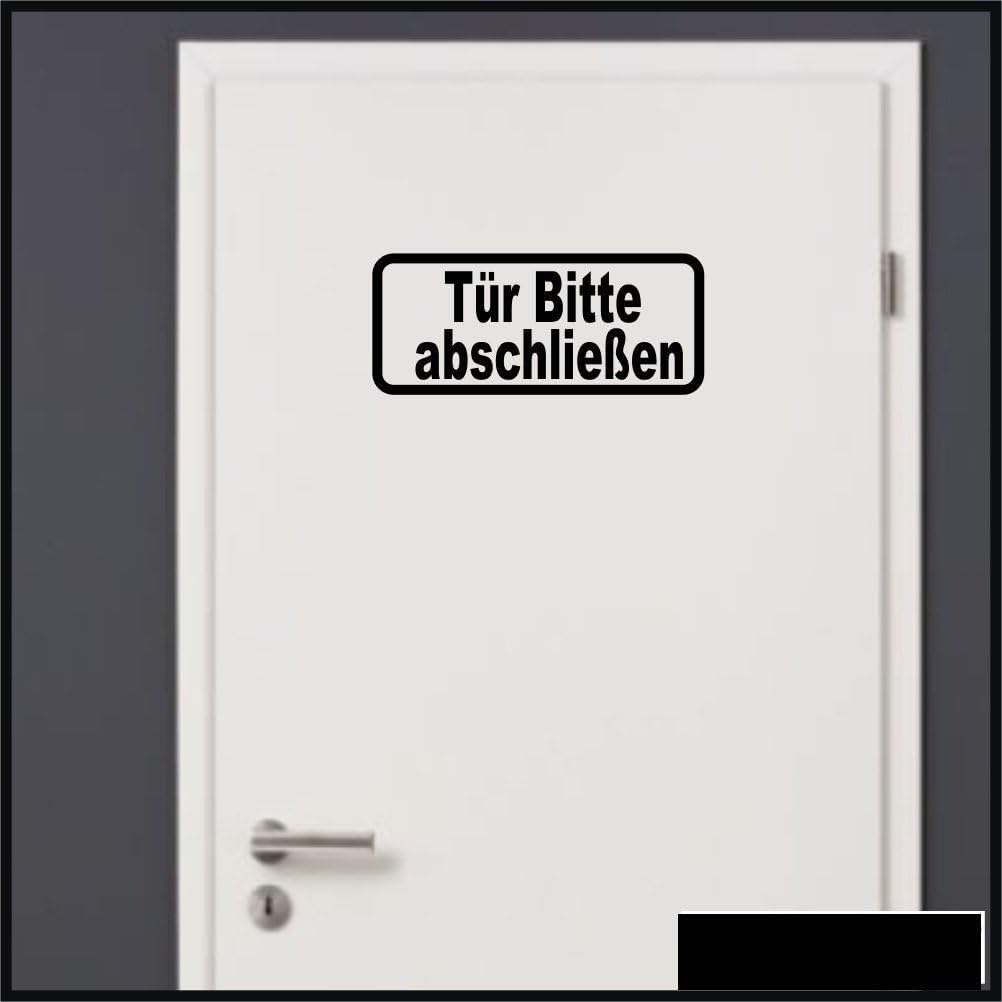 Rakelfix TÜR Bitte ABSCHLIEßEN Aufkleber 17cm Tür zu halten Tür schliessen Aufkleber Sticker freigestellt ohne Hintergrund von Rakelfix