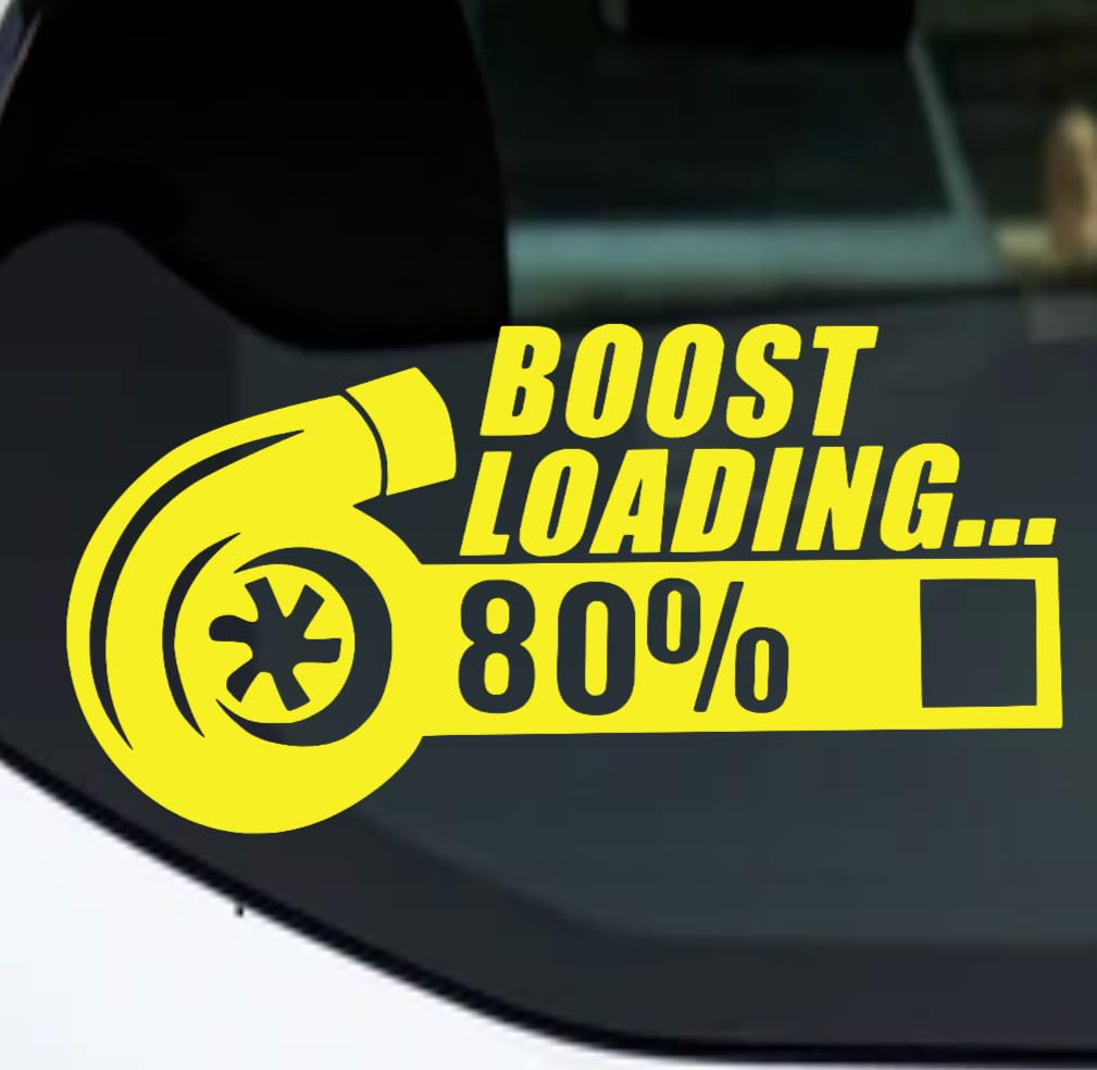 Rakelfix Turbo Turbo Booster Boost Loading Aufkleber Größe/Farbe ANPASSBAR Sticker Autoaufkleber von Rakelfix