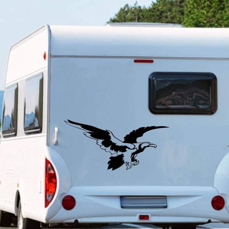 Rakelfix Wohnmobil Wohnwagen Aufkleber Großer Greifvogel im Flug Geier Adler Bussard ca 70cm WOMI WOWA Camping von Rakelfix