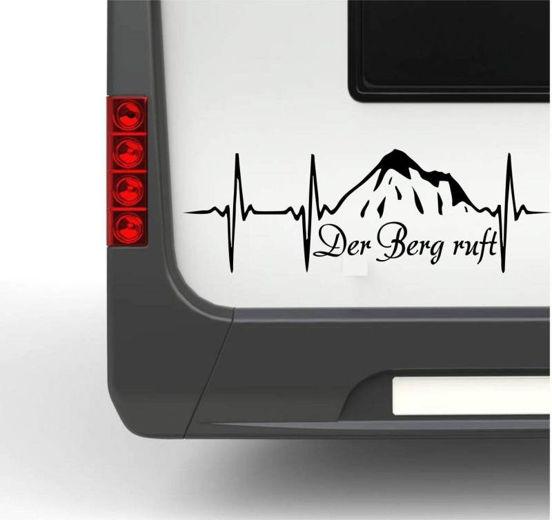 Rakelfix Wohnmobil Wohnwagen Aufkleber Herzschlag Der Berg Ruft Typ2 ca 40cm Sticker Autoaufkleber von Rakelfix