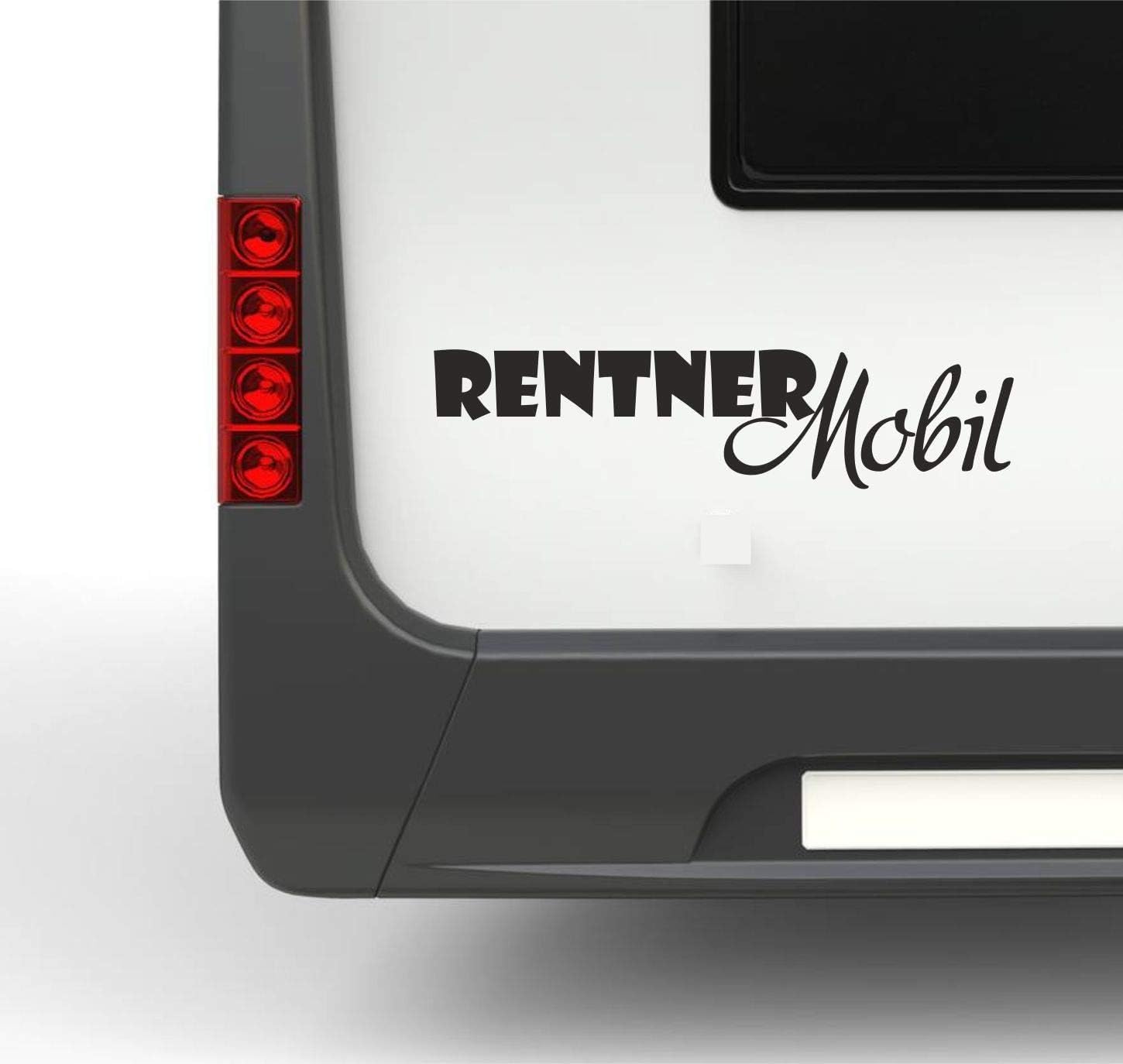 Rakelfix Wohnmobil Wohnwagen Aufkleber Lustiger Schriftzug Rentner Mobil Typ2 ca 35cm Sticker Autoaufkleber von Rakelfix