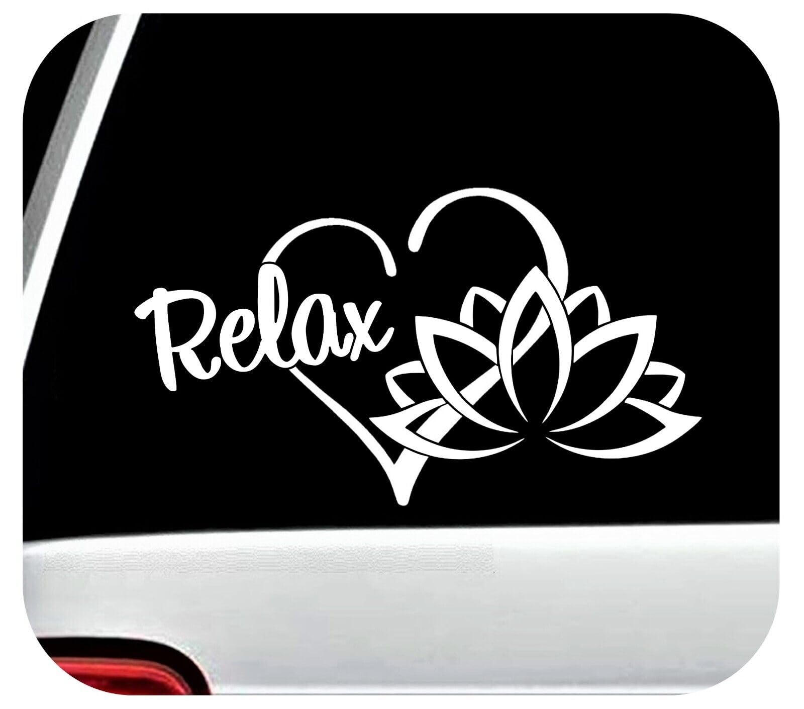 Rakelfix Yoga Blüte Relax Namaste Aufkleber Größe/Farbe ANPASSBAR Sticker Autoaufkleber von Rakelfix