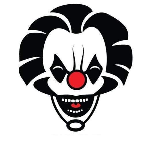 Rakelfix fieser Joker Clown böse Horror Aufkleber Größe/Farbe ANPASSBAR Sticker Autoaufkleber Decal von Rakelfix