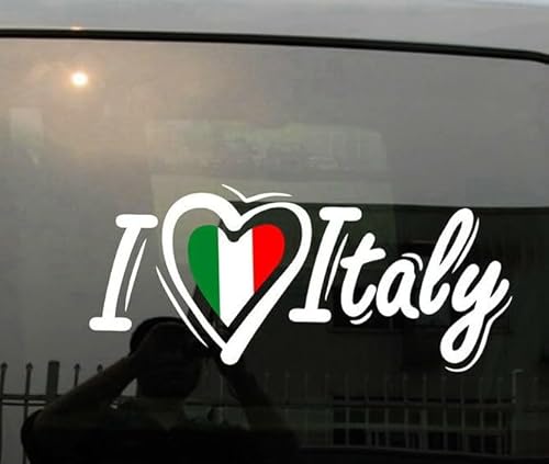 Rakelfix i Love Italy ich Liebe Italien la Dolce vita Aufkleber Größe/Farbe ANPASSBAR Sticker Autoaufkleber Decal von Rakelfix