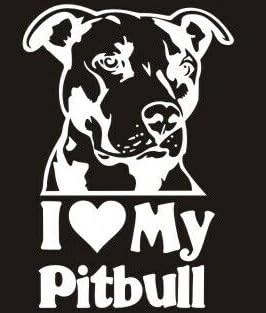 Rakelfix süßer i Love My Pitbull Aufkleber Größe/Farbe ANPASSBAR Sticker Autoaufkleber von Rakelfix