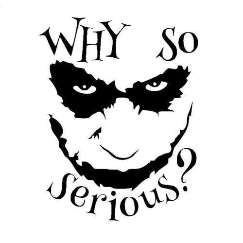 Rakelfix why so serious Joker Gesicht Aufkleber Größe/Farbe ANPASSBAR Sticker Autoaufkleber von Rakelfix