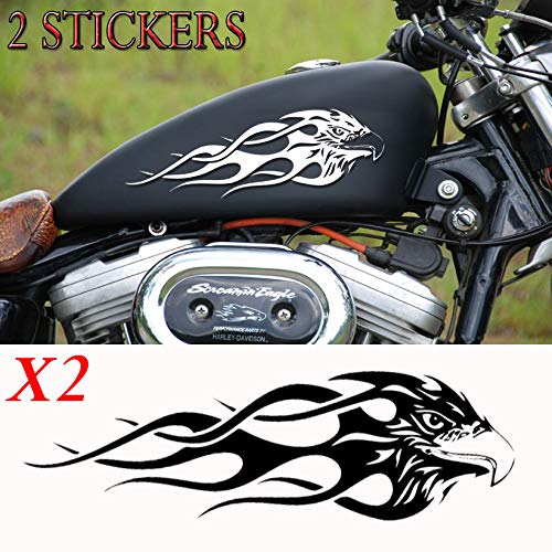 Rakelfix zweimal tankaufkleber Motorrad Eagle Freiheit Adler Aufkleber Größe/Farbe ANPASSBAR Sticker Autoaufkleber Decal von Rakelfix