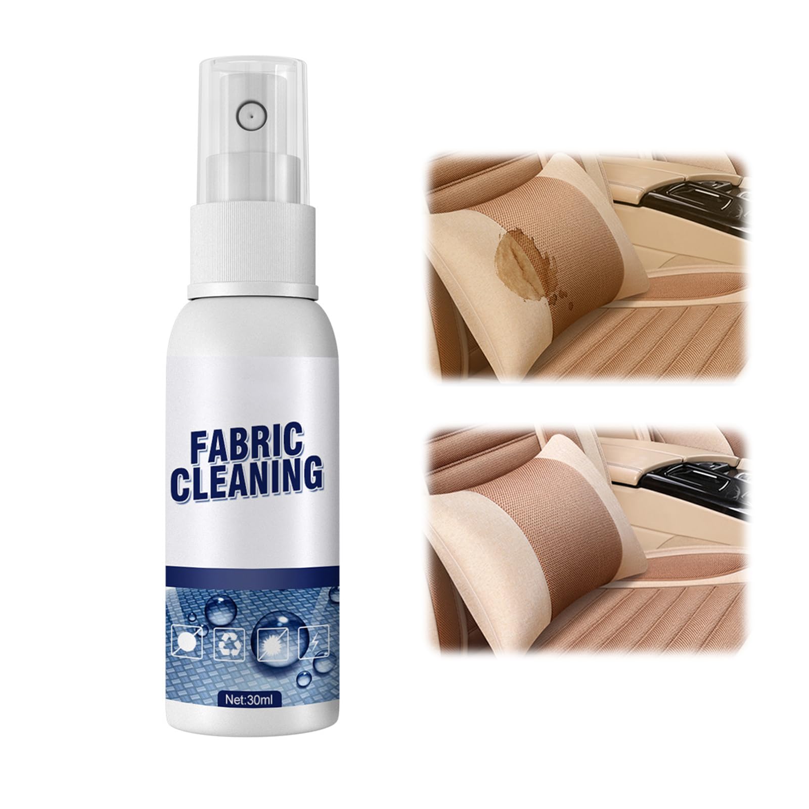 Car Interior Fabric Cleaning Agent,Auto Innenraum Reinigungsmittel,Auto Reinigung Werkzeuge Decke Reiniger,Auto Polsterreiniger,Multi-Purpose Automotive Interior Fabric Cleaning Agent Spray,30ml ﻿ von Rakiuty