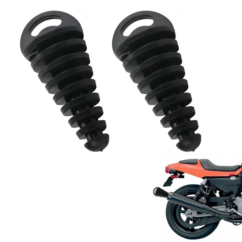 Motorrad Auspuffstopfen,2 Stück Universal Auspuffstopfen,Waschstopfen für Motorrad,Gummi-Auspuff-Schalldämpfer,Schalldämpfer-Auspuff-Waschstopfen,Auspuffstopfen Schutz Motorrad für Motorrad Dirt Bike von Rakiuty