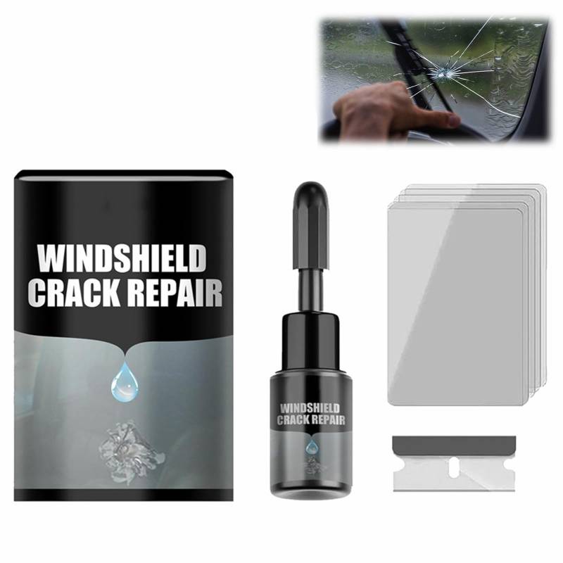 Rakiuty Car Windshield Crack Repair Fluid,Windschutzscheiben Reparaturset Werkzeug,Auto Windshield Repair Kit,Windschutzscheibe Reparaturset,Glas Reparatur Flüssigkeit,Windshield Repair Kit,20ml von Rakiuty