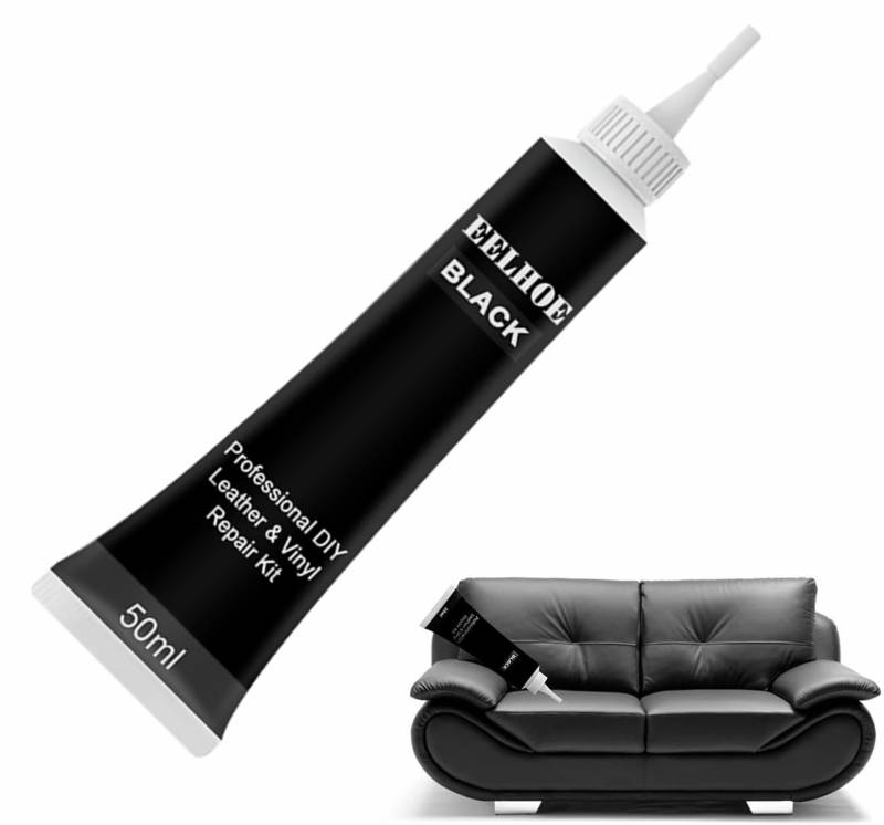 Rakiuty Lederreparatur Creme,Leather Repair Cream,Leder Reparatur Set,Lederreparaturset Schwarz,Leder Reparatur Set Schwarz,Lederbalsam,Lederkratze Reparatur,Lederreparaturset Sofa,Schwarz,50ml von Rakiuty