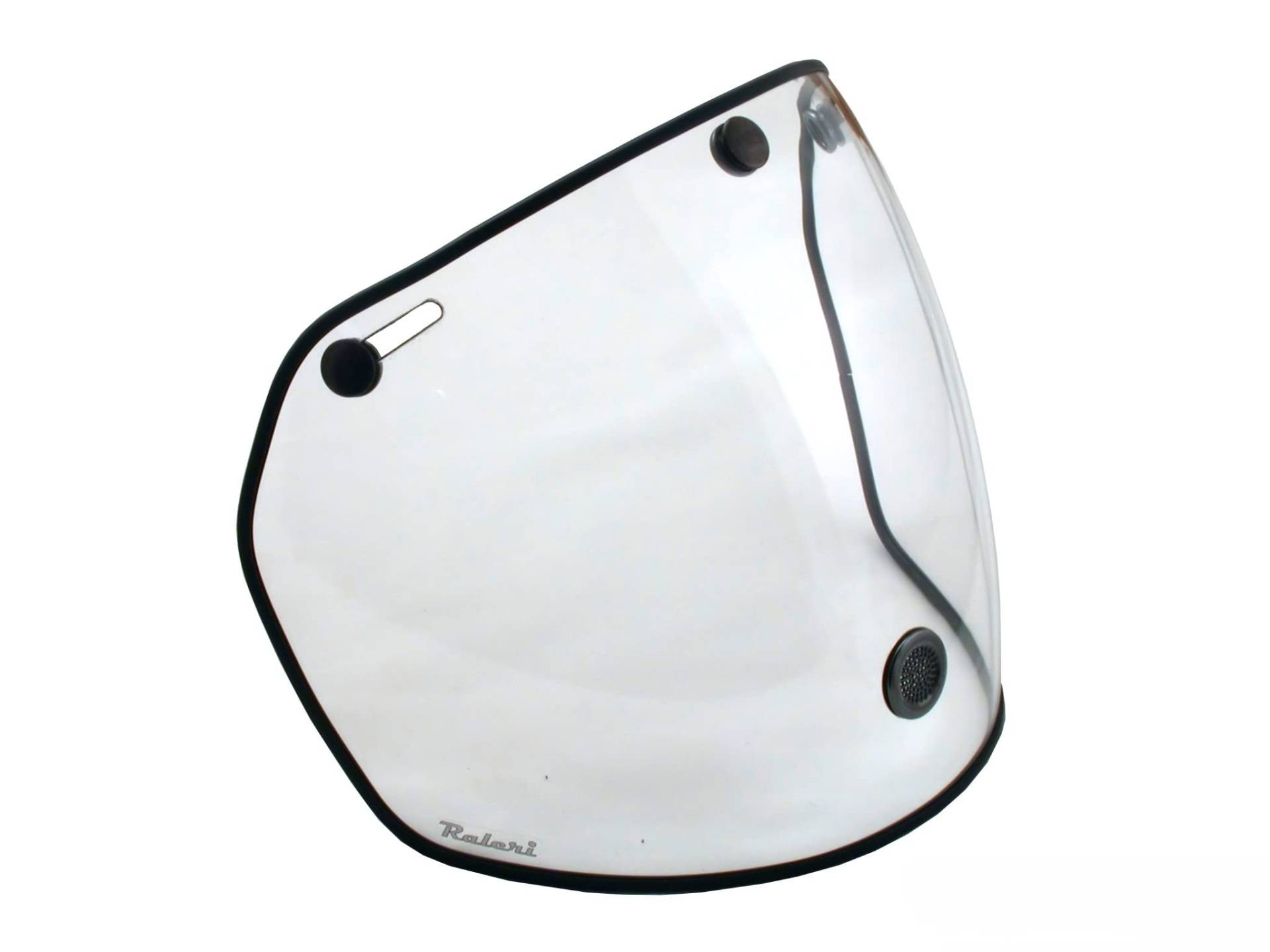 Raleri Airstream Visier Universal für Helme 3 Knöpfen für Verwendung Tag Anti-Beschlag für Helm Café Racer und Custom (Crytal Clear) von Raleri