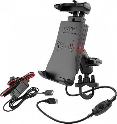 Ram Mount Quick-Grip Wireless Motorrad 2, Lade-Halterung - Schwarz von Ram Mount