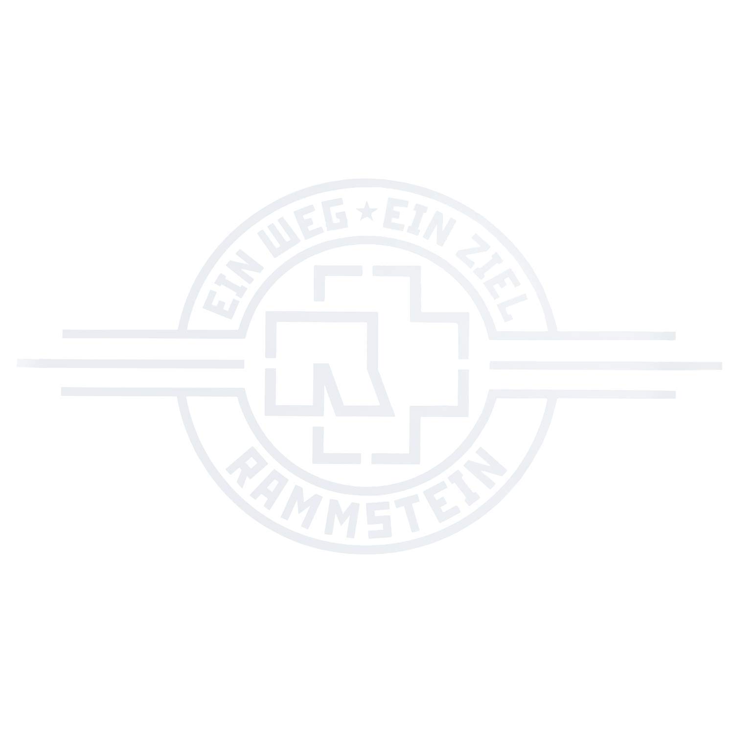Rammstein Autoaufkleber Ein Weg, ein Ziel” weiß, Offizielles Band Merchandise (aussenklebend) 69 x 38cm Heckscheibe von Rammstein