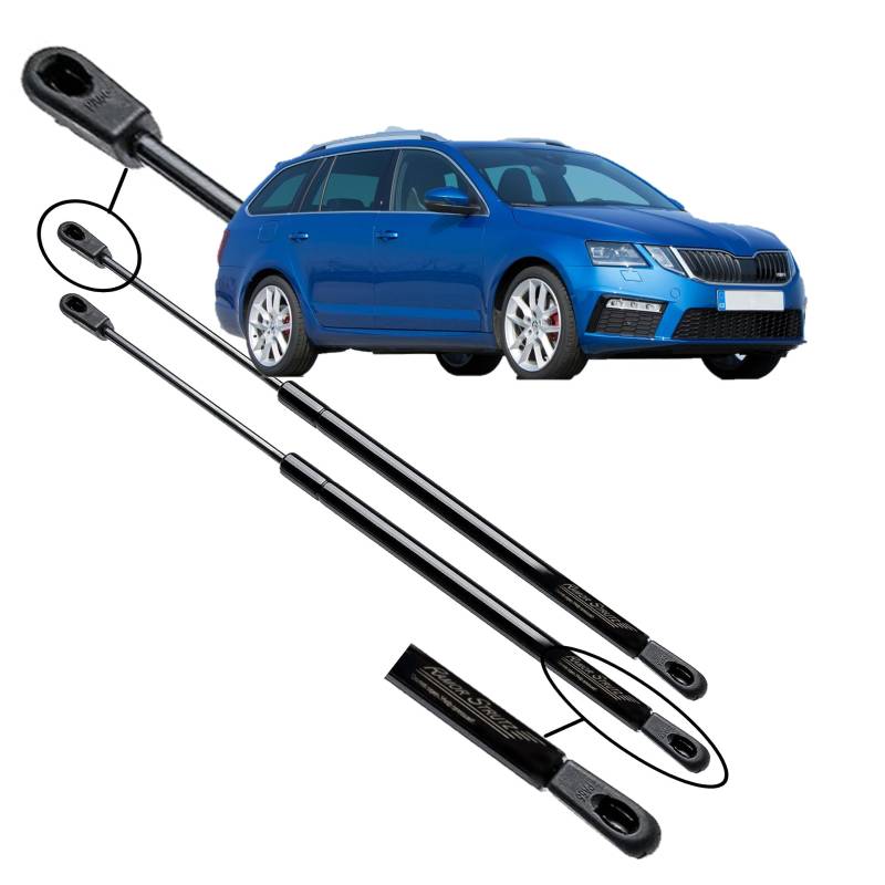 Ramor Strutz 2x Gasfeder Dämpfer Heckklappe Kompatibel mit Skoda Octavia 3 Combi 2012-2020. Gasdruckfeder Heckklappendämpfer Ersatz für 5E9827550C und Andere. von Ramor Strutz