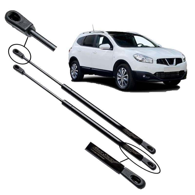 Ramor Strutz 2x Gasfeder Dämpfer Heckklappe Kompatibel mit Nissan Qashqai 2007-2013. Gasdruckfeder Heckklappendämpfer Ersatz für 90450JD02D und Andere. von Ramor Strutz