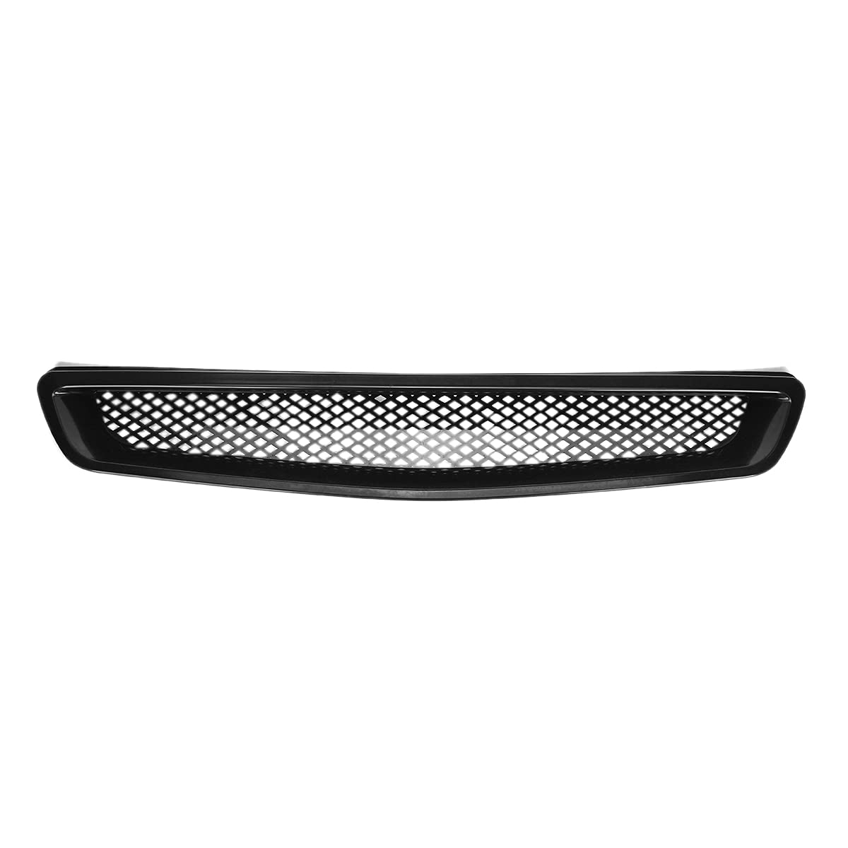 Rancrvy EK T-R Style Front Bumper Hood Mesh Grill Racing Grill für EK DX EX LX 1999-2000 Glänzend Schwarz von Rancrvy