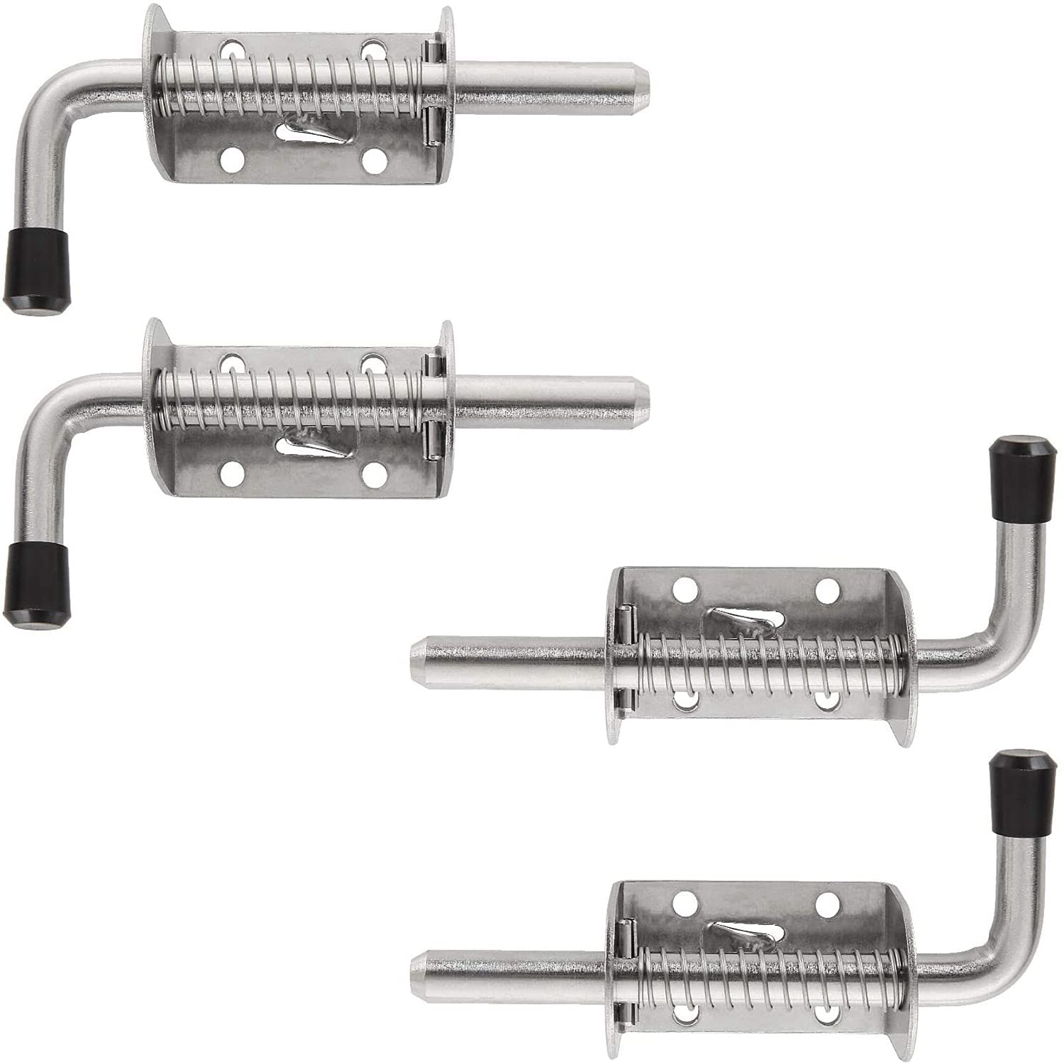 Rancrvy Federbelasteter Riegelstift, 304 Edelstahl, 2 mm, gebürstet, 4 Stück von Rancrvy