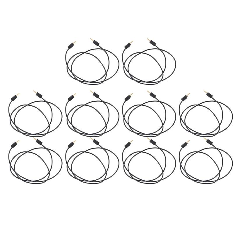 10Set Bananenstecker Messleitung, elektrische Messleitung Messing PVC elektrisches Messkabel für Multimeter 2mm(SCHWARZ) von Rankomu