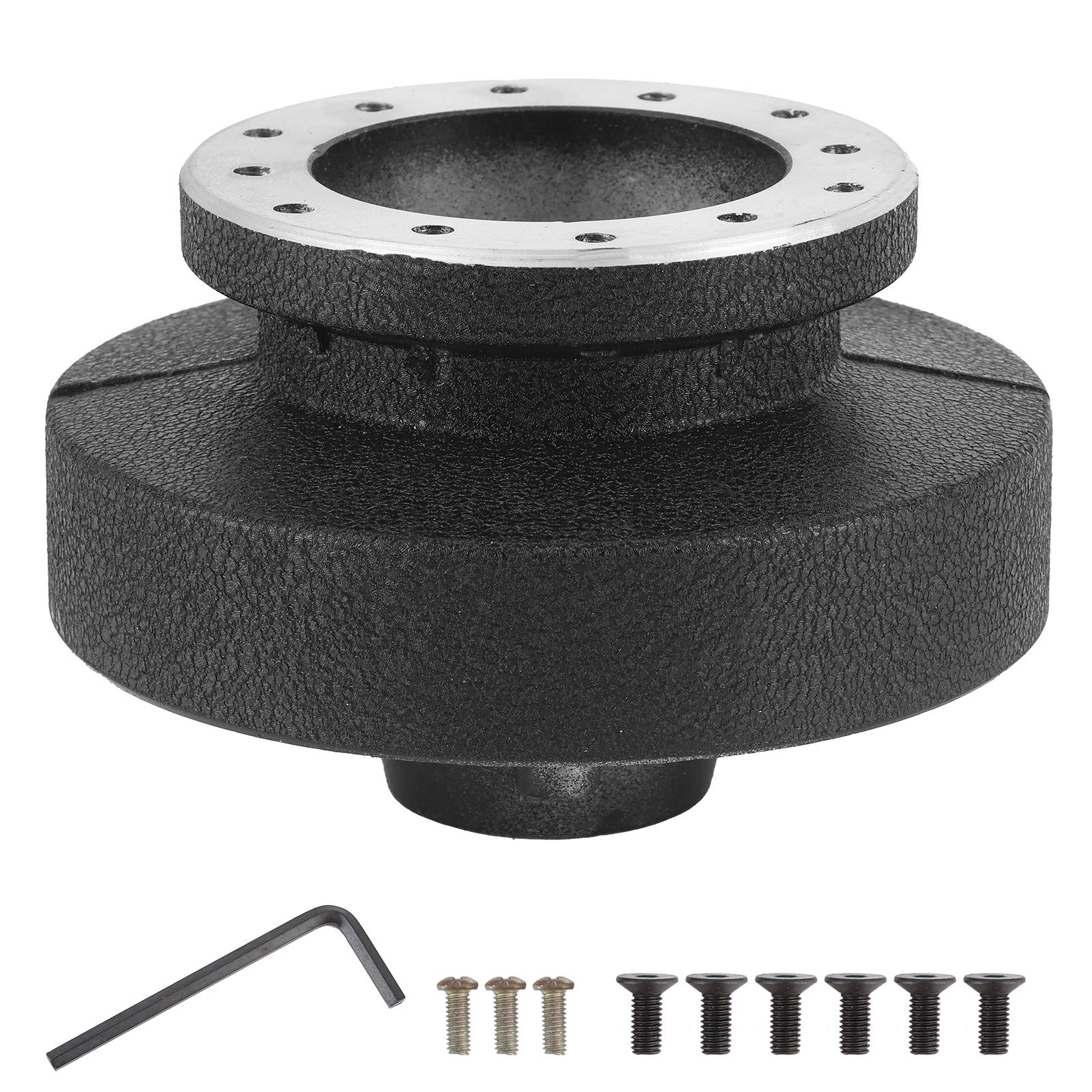 E36 Auto Lenkradnabe, Lenkradnabe Alu Adapter Boss Kit Lenkrad Kurze Nabe Montagebasis Abbrech, Für E36 Momo/Omp/Nrg Zubehör Schwarz von Rankomu