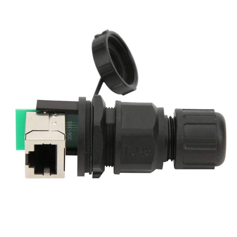 Rankomu Netzwerkbrückenstecker RJ45-90° Stecker, 8 Pins wasserdichter Netzwerkadapter, Netzwerkbrückenverbinder für sichere Verbindungen, langlebiges Design, zuverlässige Leistung von Rankomu