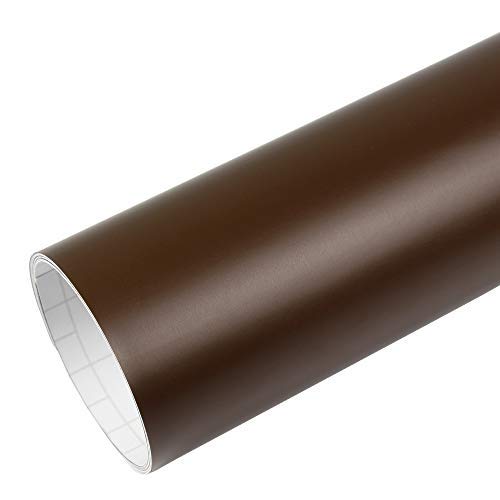 Rapid Teck® 5,26€/m Premium Matt Braun - 10m x 1,52m - Blasenfrei mit Luftkanälen - Auto Folierung - Car Wrapping Folie - Schwarze Folie Auto von Rapid Teck