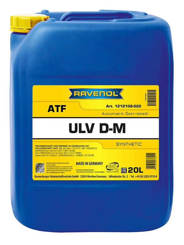 RAVENOL Automatikgetriebeöl FORD,CHEVROLET,FORD USA 1212108-020-01-999 von Ravenol