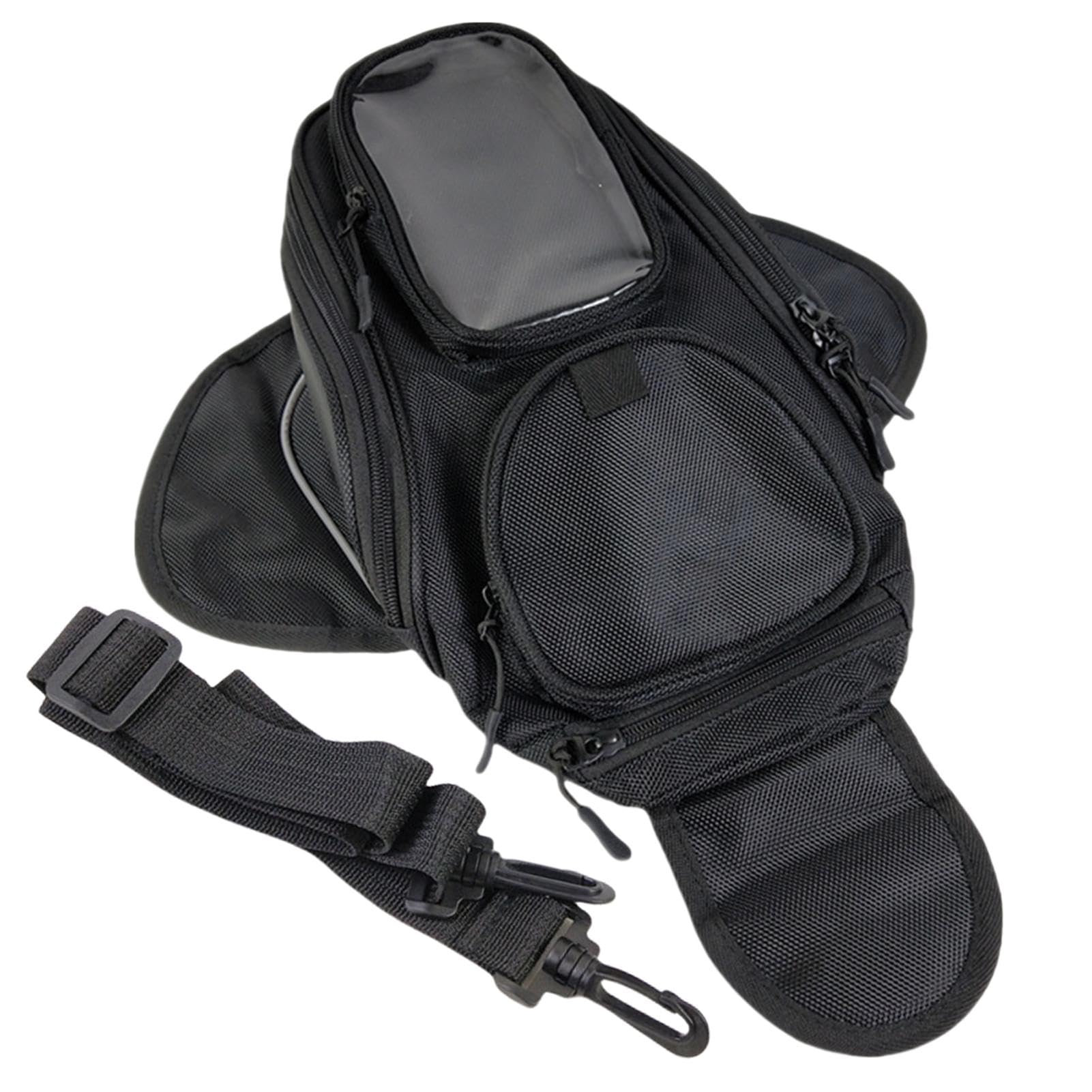 Raxove Motorrad-Gepäcktasche – Oxford-Gewebe, reflektierend, schwarz, Motorrad-Aufbewahrungstasche, reflektierende schwarze Aufbewahrungstasche, Motorradzubehör für Karten und von Raxove