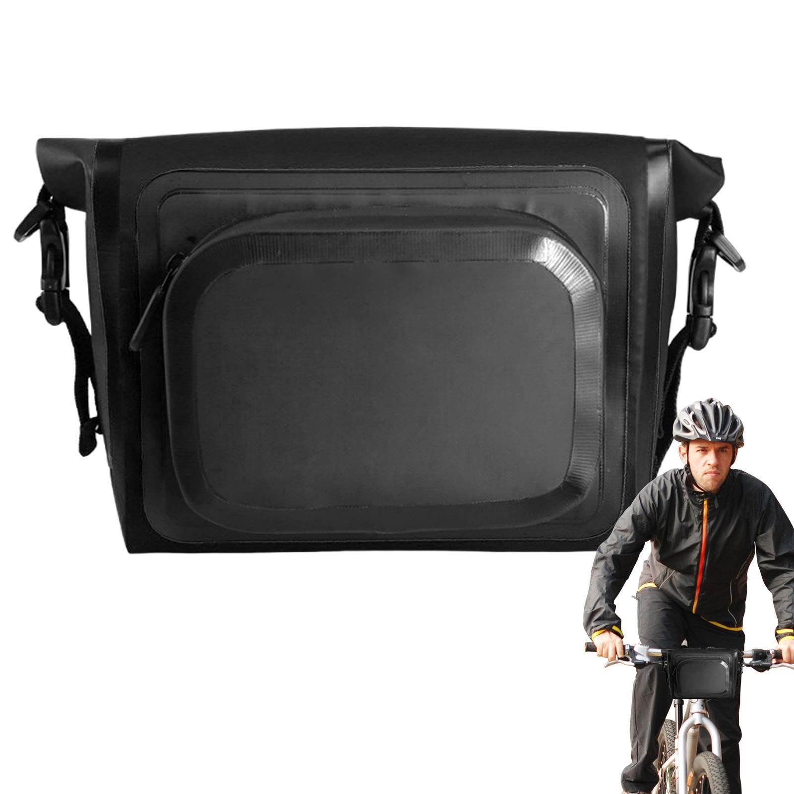 Raypontia Fahrradträgertasche, Crossbar-Fronttasche, wasserdichte Tasche zur Aufbewahrung des Vorderrahmens, Multifunktionale Hüfttasche, Aufbewahrungstasche für Fahrradzubehör, Umhängetasche für von Raypontia
