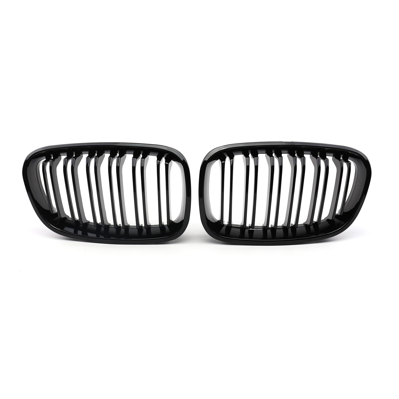 Nieren Kühlergrill Glossy Schwarz Frontgrill Kühlergrille Kompatibel für BMW 1 Series F20 Early 2012-2014, GläNzend Auto Zubehör Autoersatz Grilleinsätze von Rdgnls