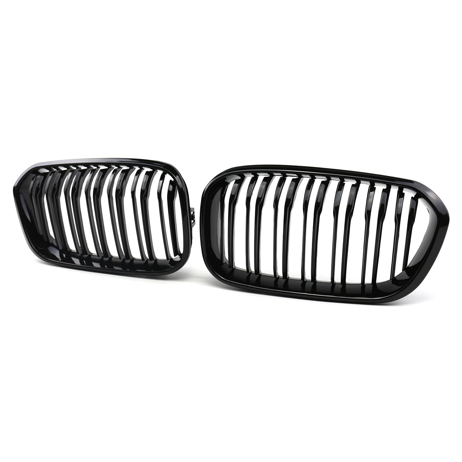 Nieren Kühlergrill Glossy Schwarz Frontgrill Kühlergrille Kompatibel für BMW 1 Series F20 Late 2015-2024, GläNzend Auto Zubehör Autoersatz Grilleinsätze von Rdgnls