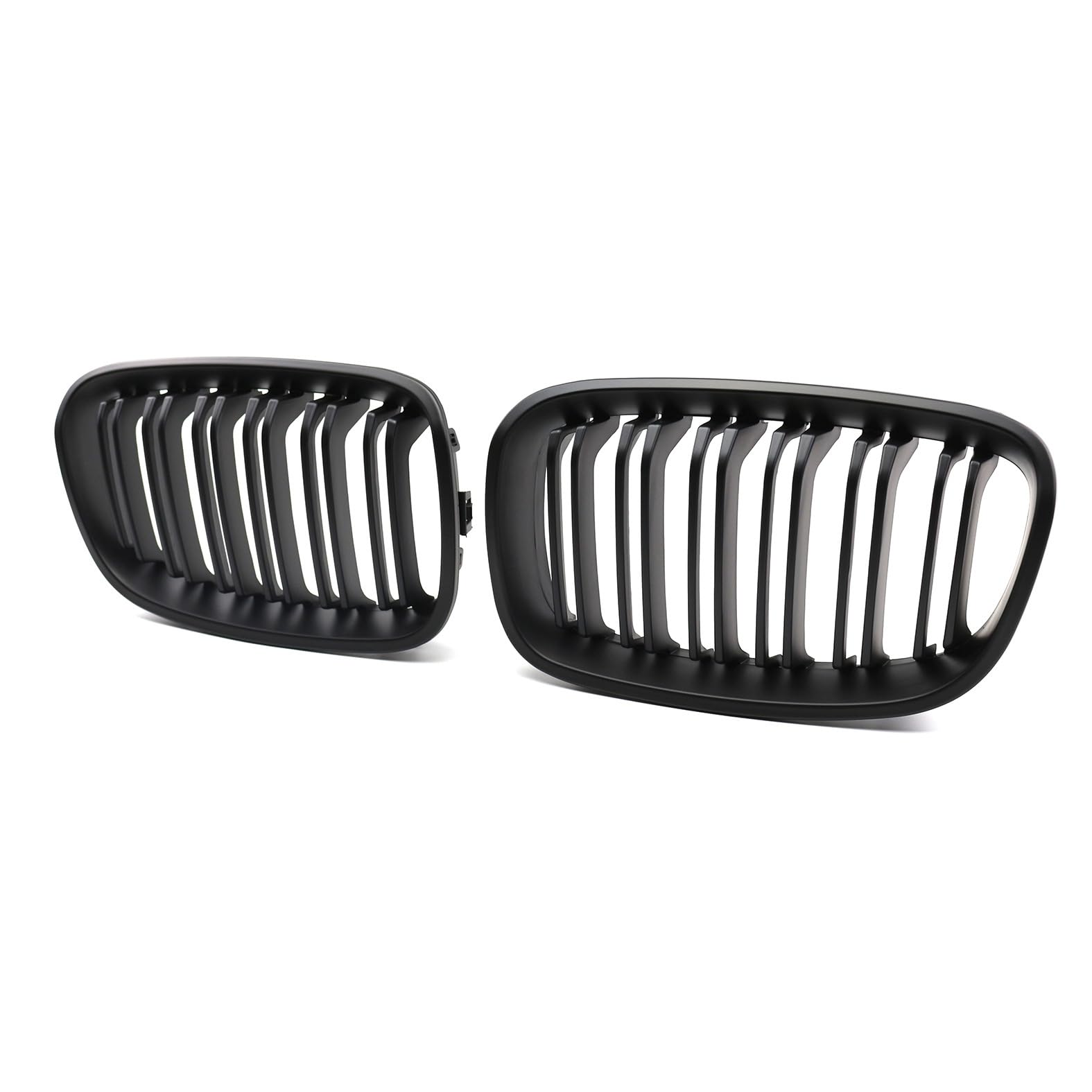 Nieren Kühlergrill Glossy Schwarz Frontgrill Kühlergrille Kompatibel für BMW 1 Series Hatchback F20 Early 2012-2014, GläNzend Auto Zubehör Autoersatz Grilleinsätze von Rdgnls