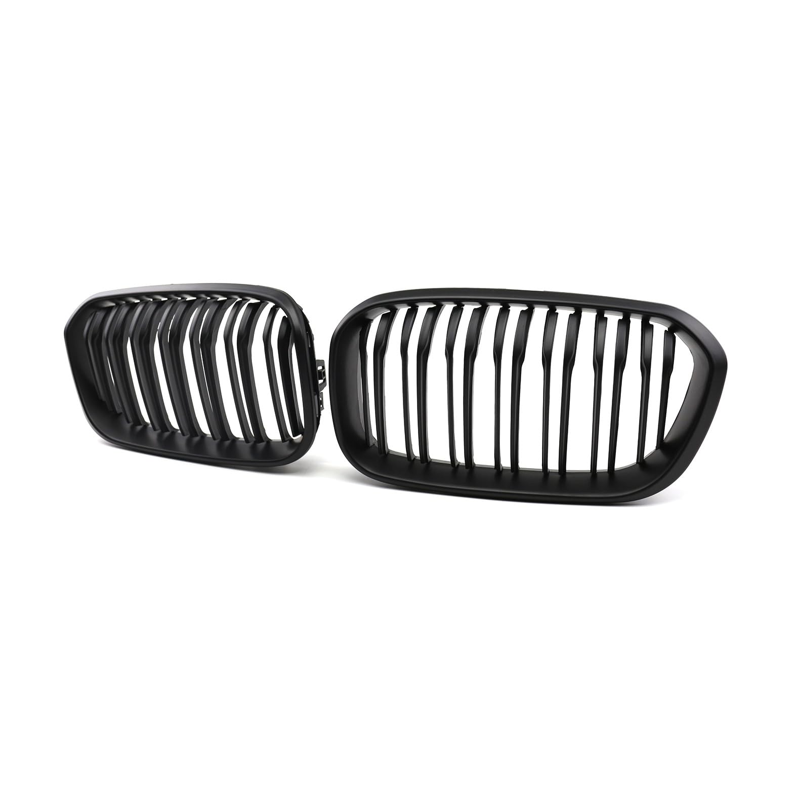 Nieren Kühlergrill Glossy Schwarz Frontgrill Kühlergrille Kompatibel für BMW 1 Series Hatchback F20 Late 2015-2018, GläNzend Auto Zubehör Autoersatz Grilleinsätze von Rdgnls