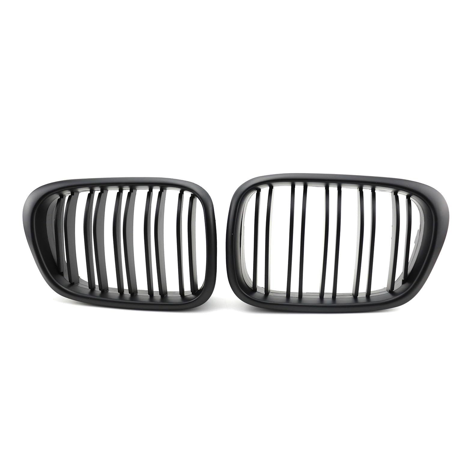 Nieren Kühlergrill Glossy Schwarz Frontgrill Kühlergrille Kompatibel für BMW 3 Series E39 2002-2004, GläNzend Auto Zubehör Autoersatz Grilleinsätze von Rdgnls