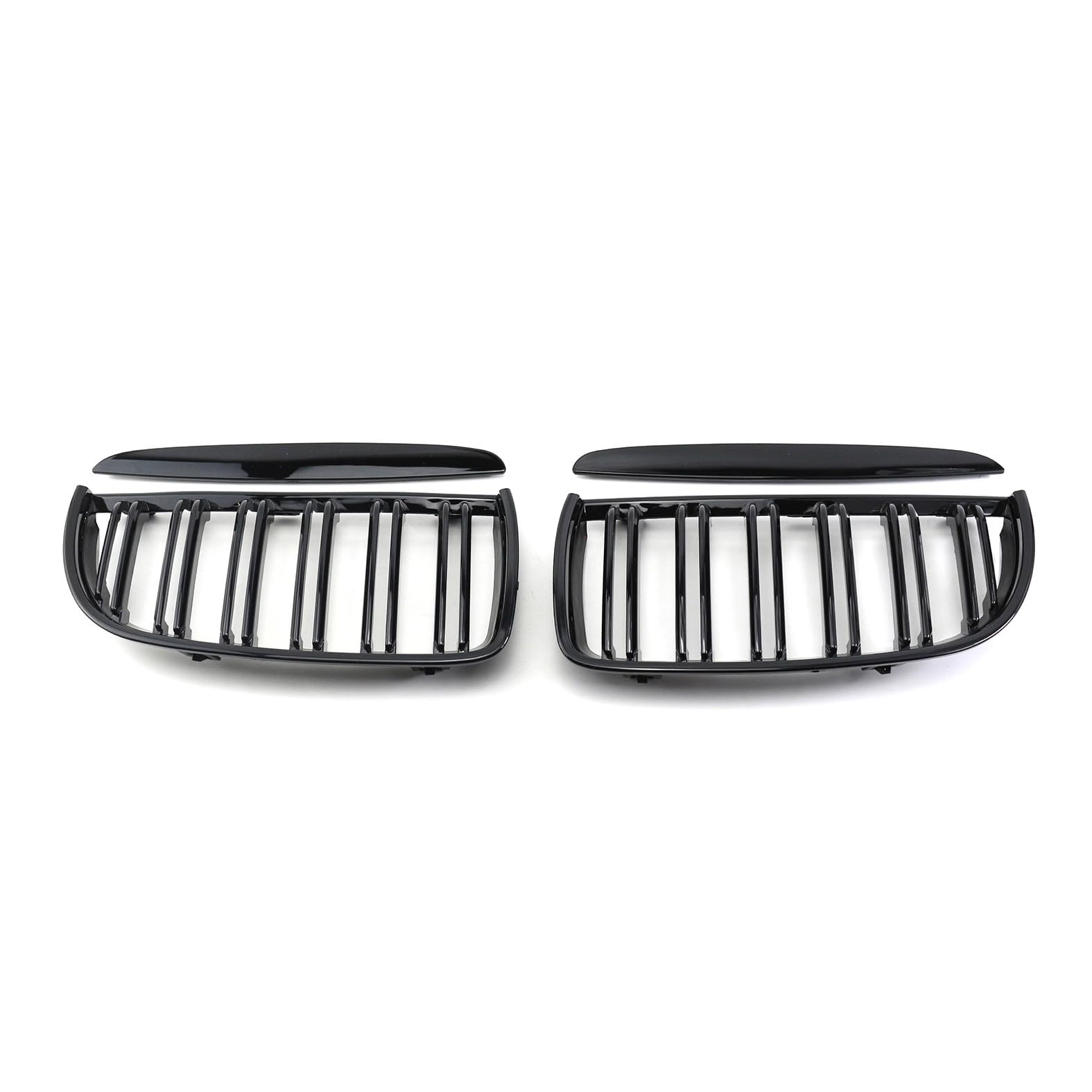 Nieren Kühlergrill Glossy Schwarz Frontgrill Kühlergrille Kompatibel für BMW 3 Series E90 2005-2007, GläNzend Auto Zubehör Autoersatz Grilleinsätze von Rdgnls