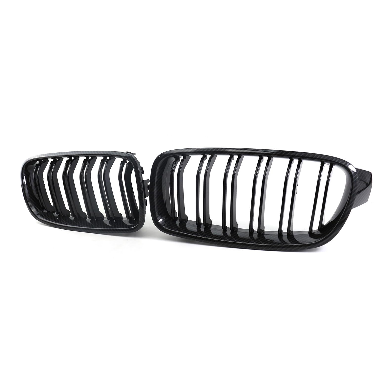 Nieren Kühlergrill Glossy Schwarz Frontgrill Kühlergrille Kompatibel für BMW 3 Series F30 F35 2012-2019, GläNzend Auto Zubehör Autoersatz Grilleinsätze von Rdgnls