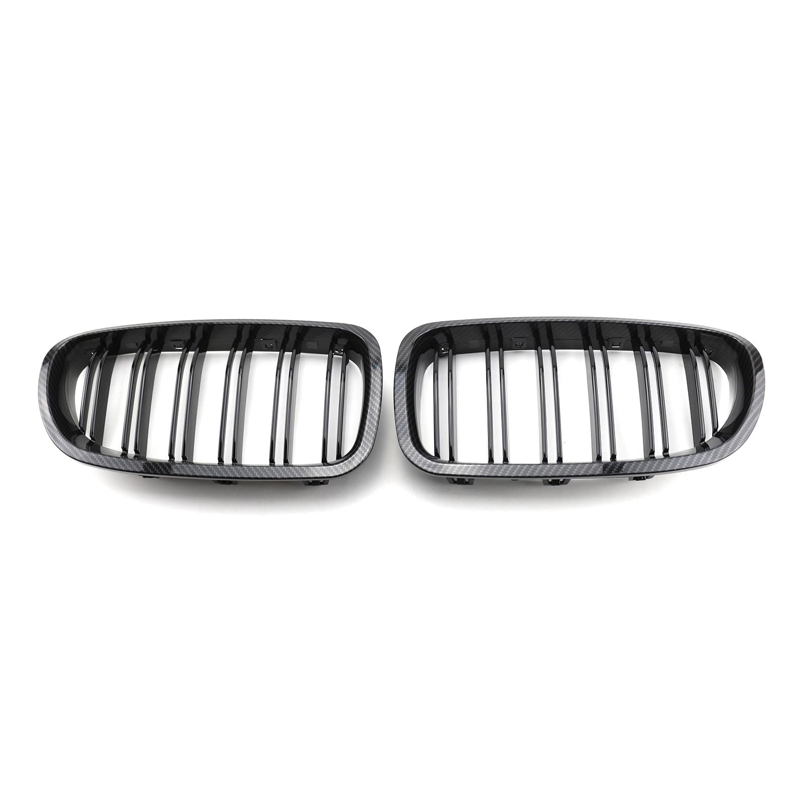 Nieren Kühlergrill Glossy Schwarz Frontgrill Kühlergrille Kompatibel für BMW 5 Series F10 F18 2010-2017, GläNzend Auto Zubehör Autoersatz Grilleinsätze von Rdgnls