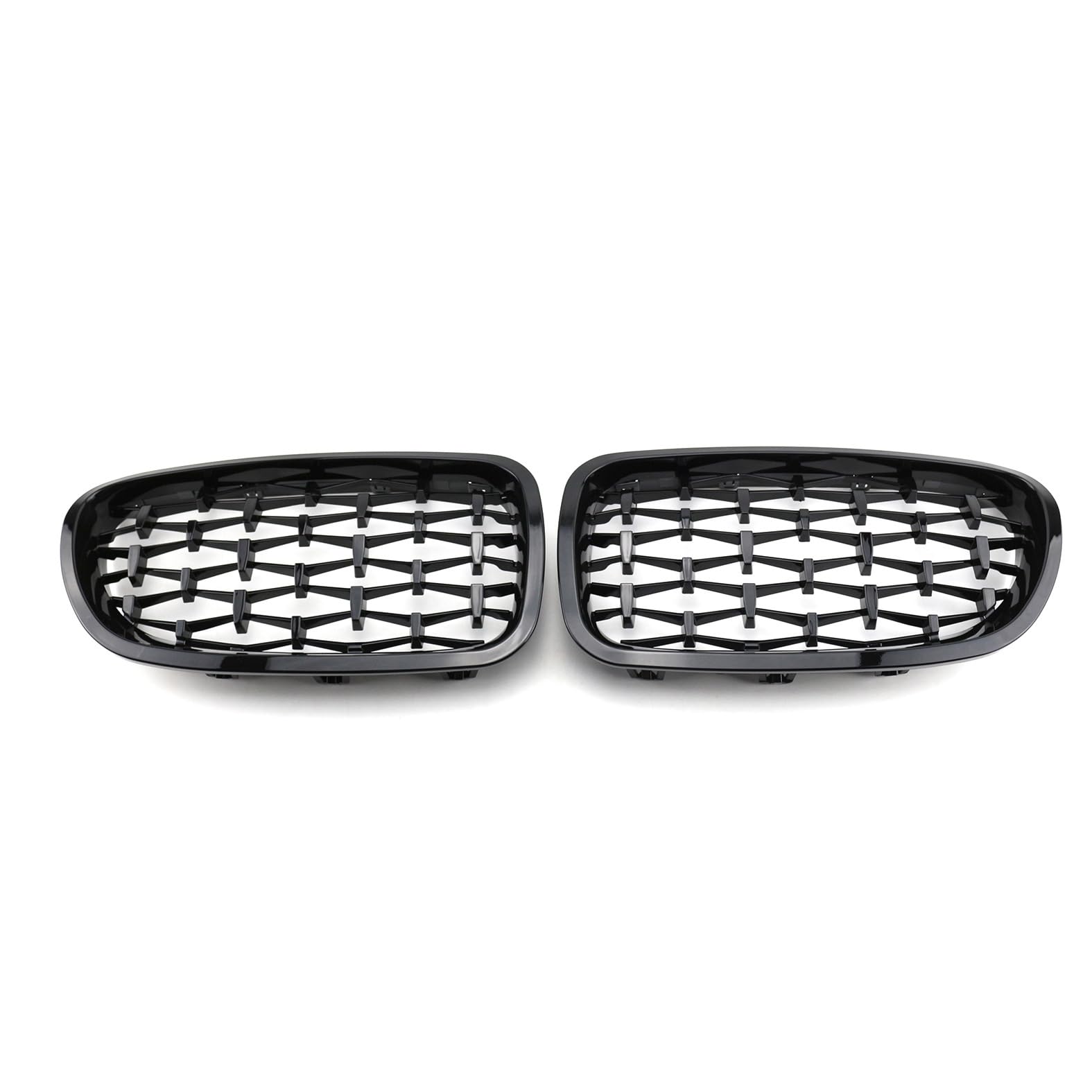 Nieren Kühlergrill Glossy Schwarz Frontgrill Kühlergrille Kompatibel für BMW 5 Series F10 F18 2010-2017, GläNzend Auto Zubehör Autoersatz Grilleinsätze von Rdgnls