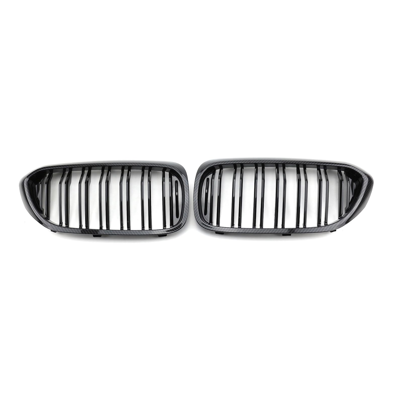 Nieren Kühlergrill Glossy Schwarz Frontgrill Kühlergrille Kompatibel für BMW 5 Series G30 G38 2018-2020, GläNzend Auto Zubehör Autoersatz Grilleinsätze von Rdgnls