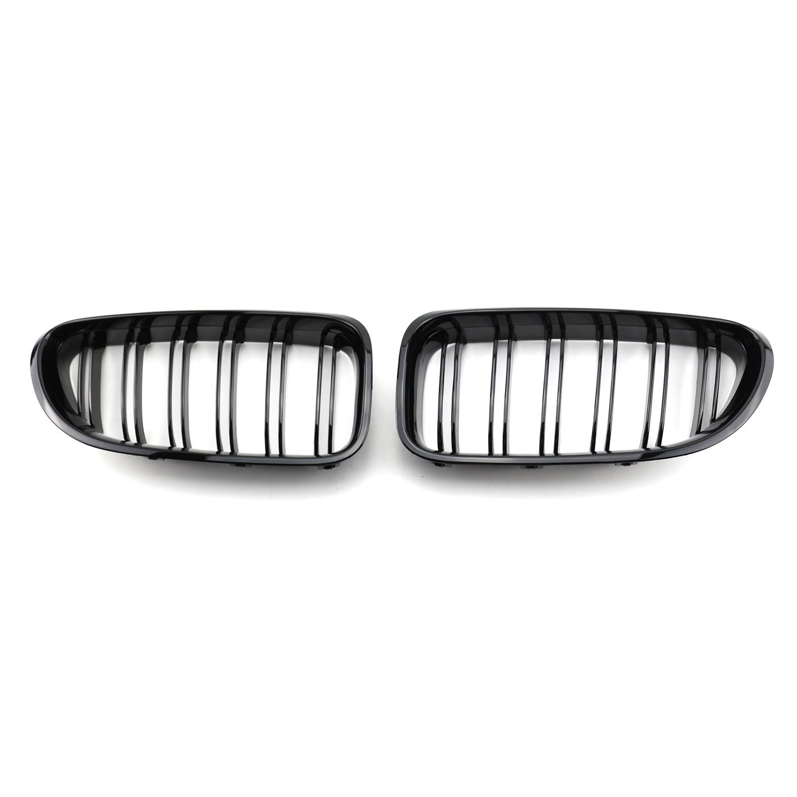 Nieren Kühlergrill Glossy Schwarz Frontgrill Kühlergrille Kompatibel für BMW 6 Series F06 F12 2012-2017, GläNzend Auto Zubehör Autoersatz Grilleinsätze von Rdgnls