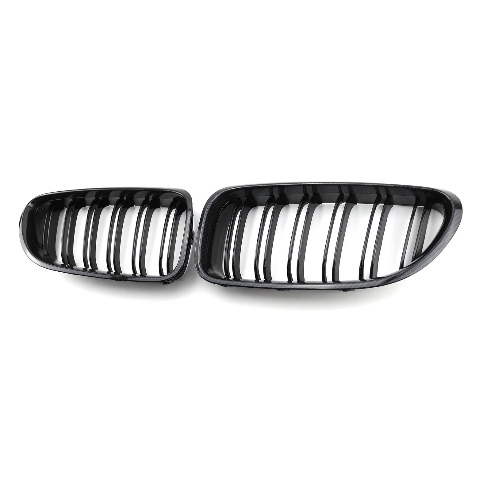 Nieren Kühlergrill Glossy Schwarz Frontgrill Kühlergrille Kompatibel für BMW 6 Series F06 F12 2012-2017, GläNzend Auto Zubehör Autoersatz Grilleinsätze von Rdgnls