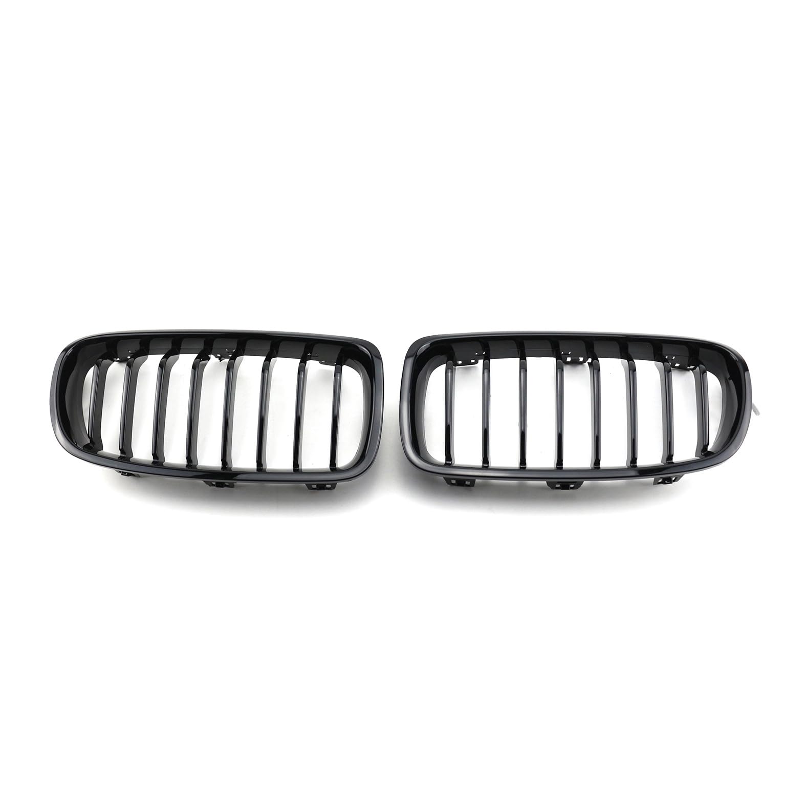 Nieren Kühlergrill Glossy Schwarz Frontgrill Kühlergrille Kompatibel für BMW New 3 Series F30 F35 2012-2019, GläNzend Auto Zubehör Autoersatz Grilleinsätze von Rdgnls