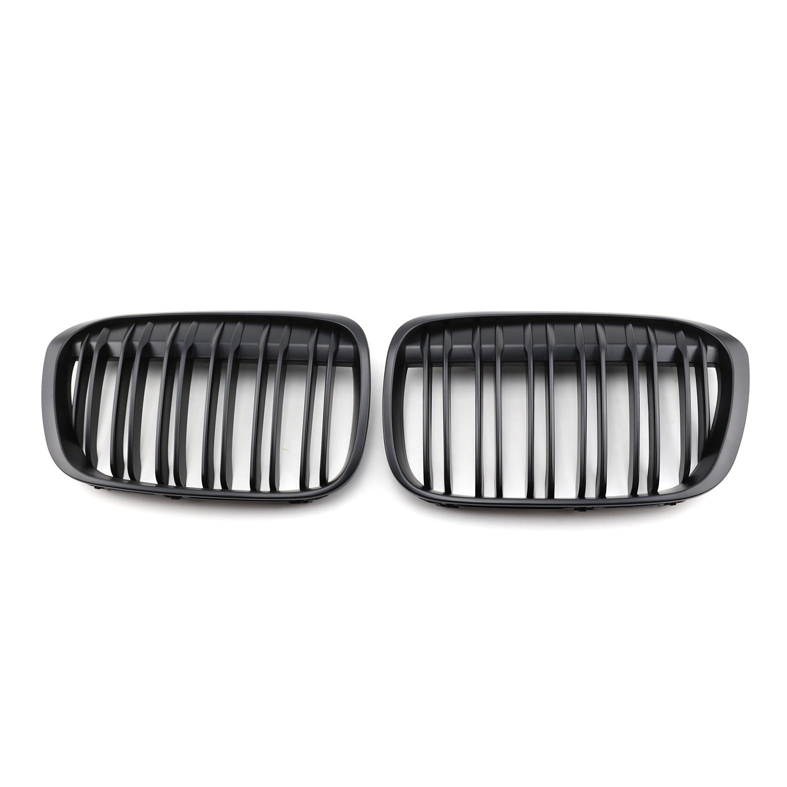 Nieren Kühlergrill Glossy Schwarz Frontgrill Kühlergrille Kompatibel für BMW X1 F48 2017-2019, GläNzend Auto Zubehör Autoersatz Grilleinsätze von Rdgnls