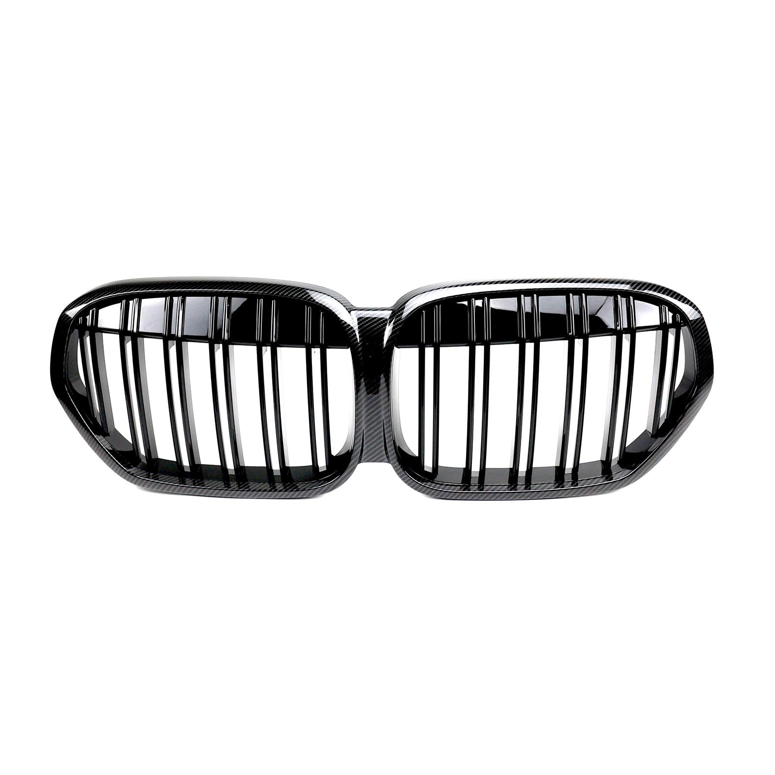 Nieren Kühlergrill Glossy Schwarz Frontgrill Kühlergrille Kompatibel für BMW X1 New F48 F49 2020-2024, GläNzend Auto Zubehör Autoersatz Grilleinsätze von Rdgnls